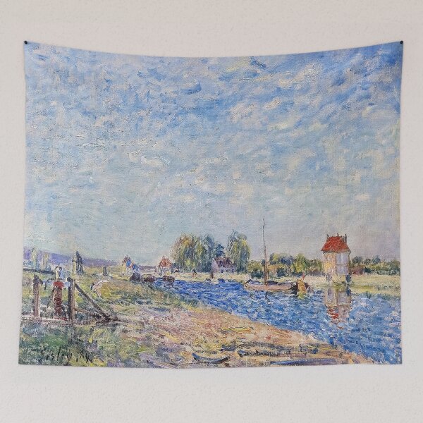 Aperçu de l'œuvre Tableau Alfred Sisley - Fondation Bemberg Toulouse - Le canal du Loing créée et vendue par Coffeesnow.