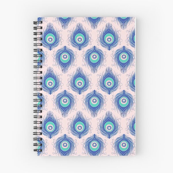 Item preview, Blue and Pink Peacock Feather Seamless Pattern, Golden Peacock Feather Pattern, Golden Peacock Feather Vector Pattern designed and sold by graphic-genie.