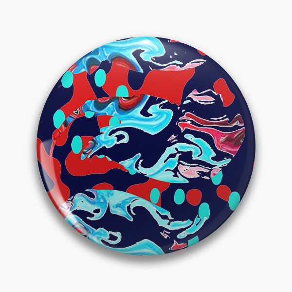 Item preview, Digital Trippy Wacky Weird Abstraction with Red and Blue, Lime and Blue, graphic psychedelic abstract art, trippy graphic psychedelic arte abstracto designed and sold by Adri Barnard.
