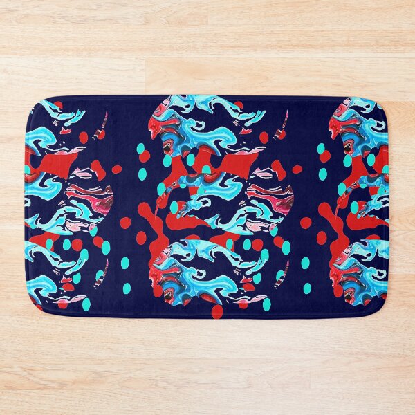 Item preview, Digital Trippy Wacky Weird Abstraction with Red and Blue, Lime and Blue, graphic psychedelic abstract art, trippy graphic psychedelic arte abstracto designed and sold by Adri Barnard.