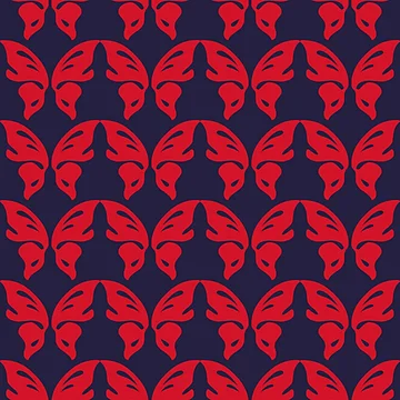Artwork thumbnail, Red Butterflies Pattern by DomGDesign