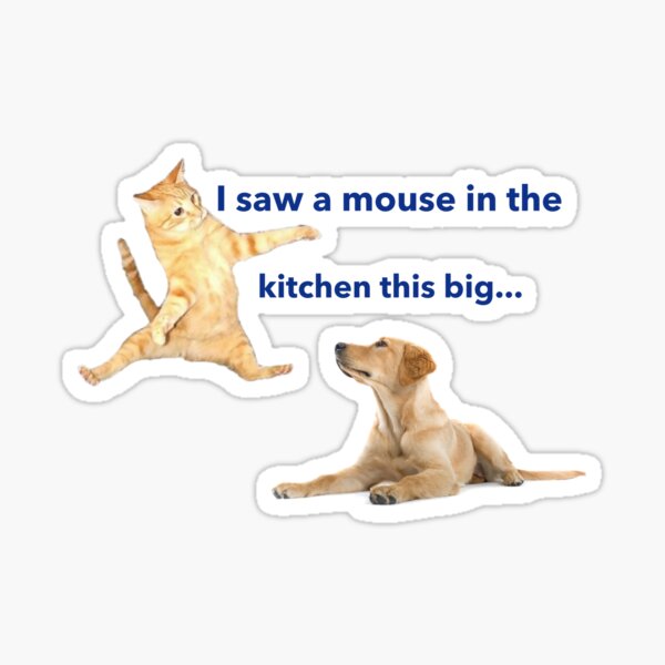 Dogs And Cats Mems - funny Sticker