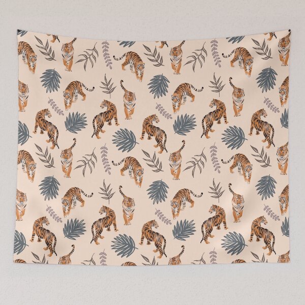 Item preview, Strolling Tigers - Peachy designed and sold by Anjana  Mistry.