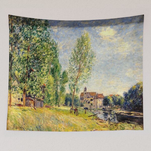 Item preview, Alfred Sisley Painting- Moret, le chantier naval à Matrat, vers  designed and sold by Coffeesnow.