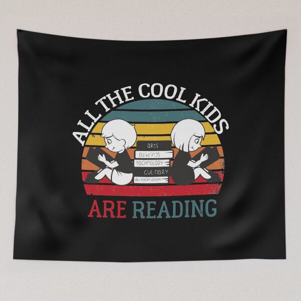 Item preview,  All the Cool Kids are Reading Book Vintage Reto Sunset  designed and sold by loka-Art.