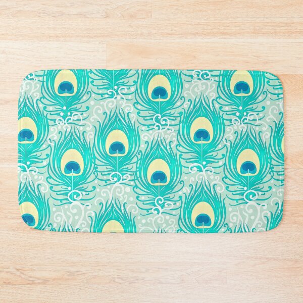 Item preview, Peacock Feather Seamless Pattern, Peacock Feather Pattern, Peacock Feather Vector Pattern designed and sold by graphic-genie.