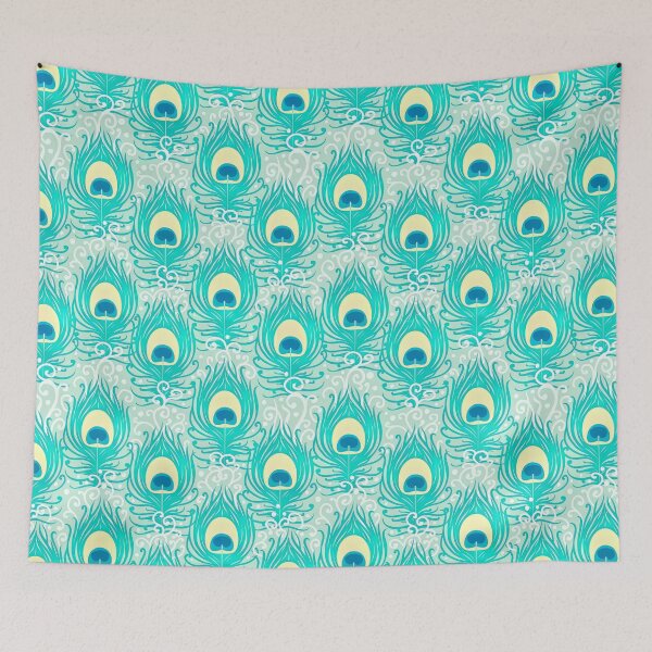 Item preview, Peacock Feather Seamless Pattern, Peacock Feather Pattern, Peacock Feather Vector Pattern designed and sold by graphic-genie.