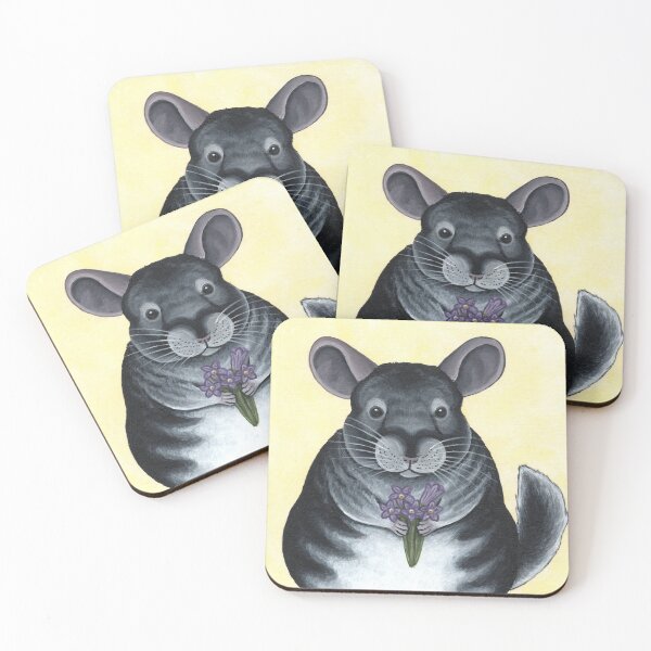 Item preview, Chinchilla with Flowers designed and sold by WolfySilver.