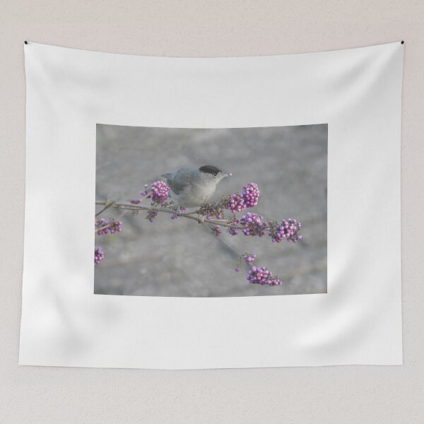 Item preview, blackcap with purple berries designed and sold by Anita van Gendt.