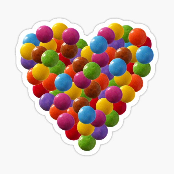 Mein Herz schlägt für Schokolinsen smartie Sticker