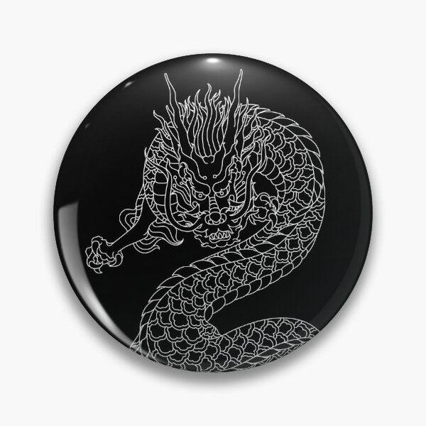Item preview, Japanese-Style Dragon Line Drawing designed and sold by Happy Puppy Print On Demand.