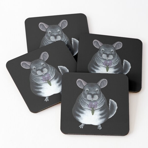 Item preview, Chinchilla Holding Flowers designed and sold by WolfySilver.