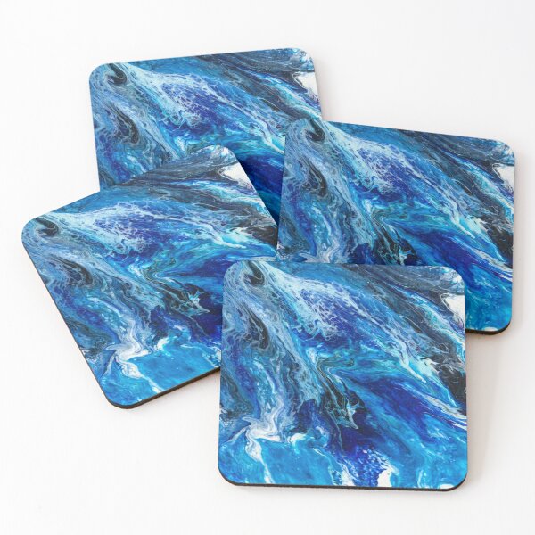 Item preview, Blue ocean abstract art designed and sold by flashcompact.