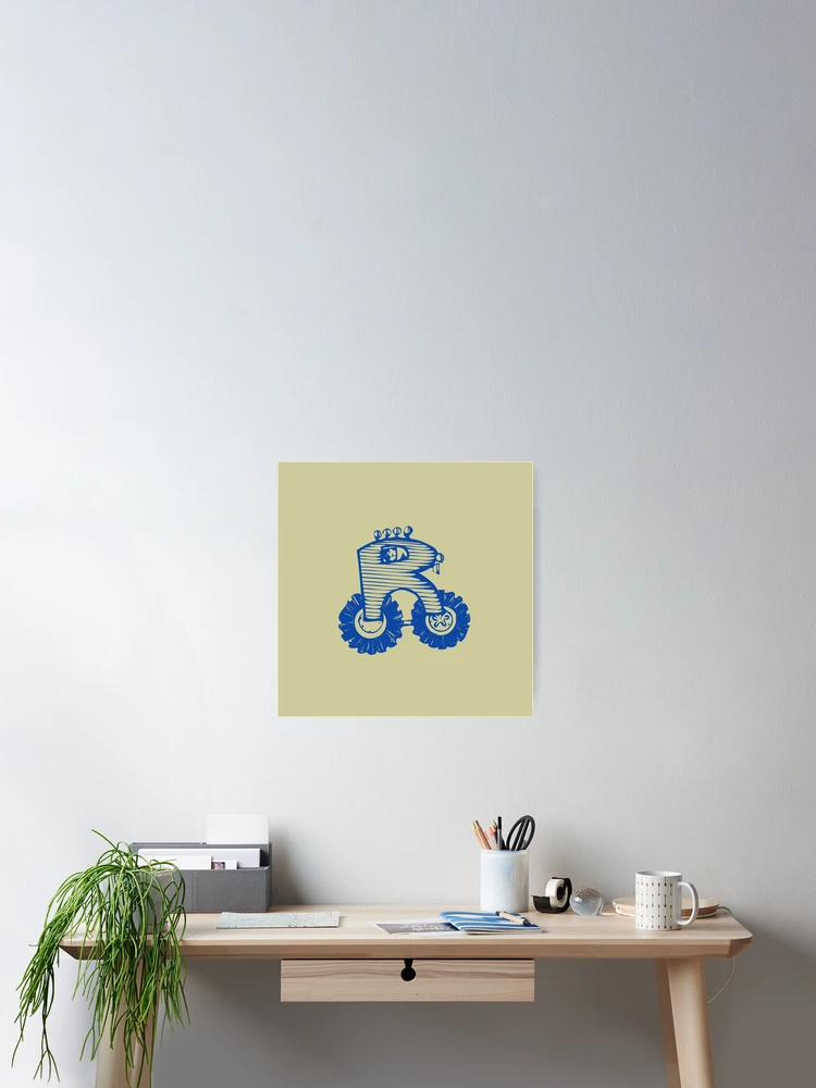 Thumbnail 2 of 3, Poster, Moving letter Initial Monogram R designed and sold by Rajeev Singh.