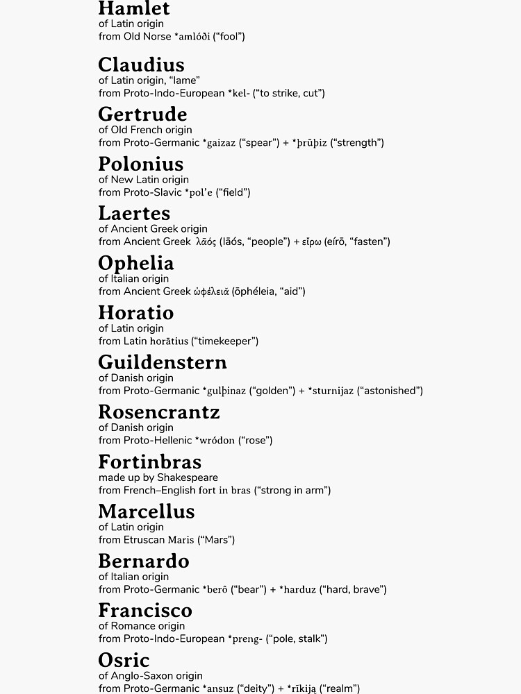 Shakespeare's Names