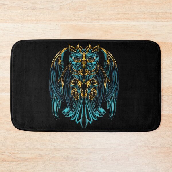 Item preview, Golden Blue Owl  designed and sold by VibrantGifts.