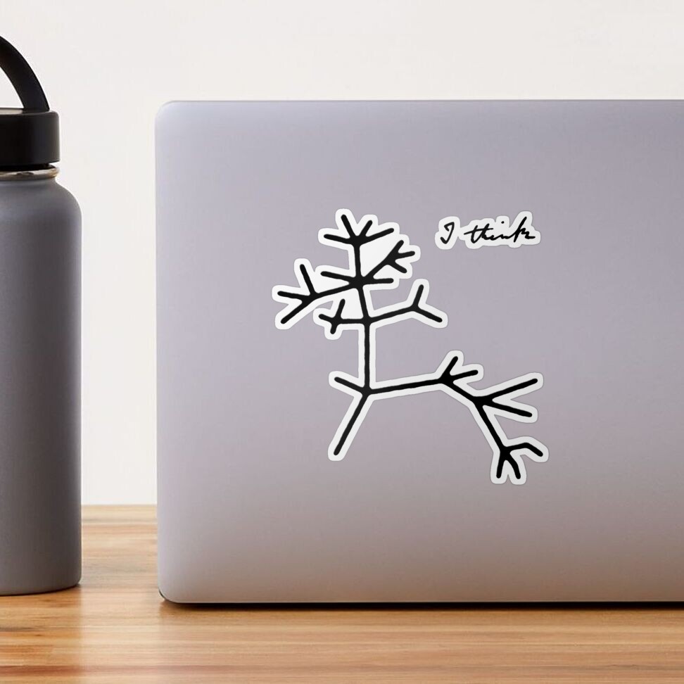 Charles Darwin's "I think" tree of life sketch Sticker