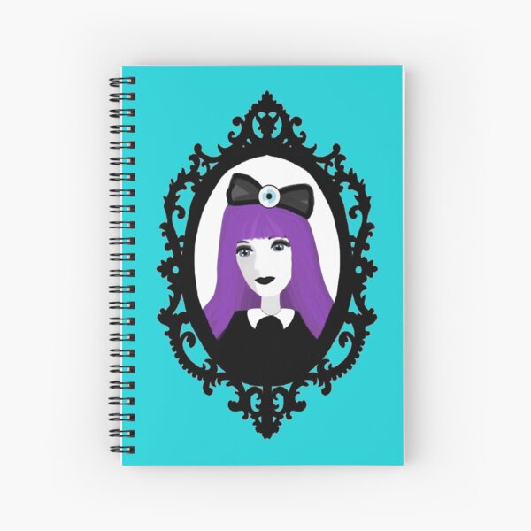 Purple Pastel Goth - Aqua Spiral Notebook