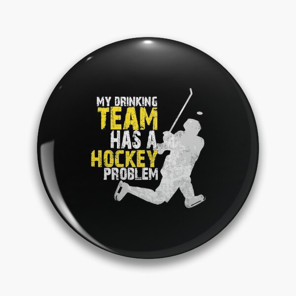 Artikelvorschau, Mein Trinkteam hat ein Hockey-Problem Distressed Long Sleeve T-Shirt entworfen und verkauft von erstrudy75.