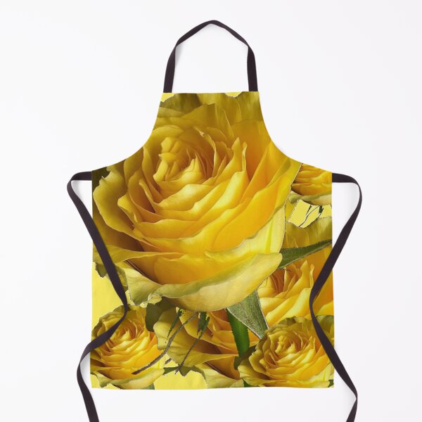 Item preview, ABSTRACT YELLOW ROSES PATTERN GARDEN ART designed and sold by sharlesart.