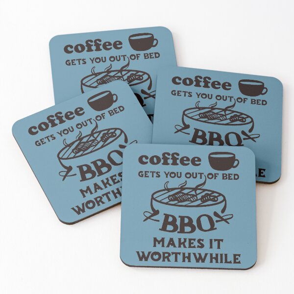 Item preview, Coffee Gets You Out Of Bed - BBQ Makes It Worthwhile - Dark Text designed and sold by DerekJSmith.