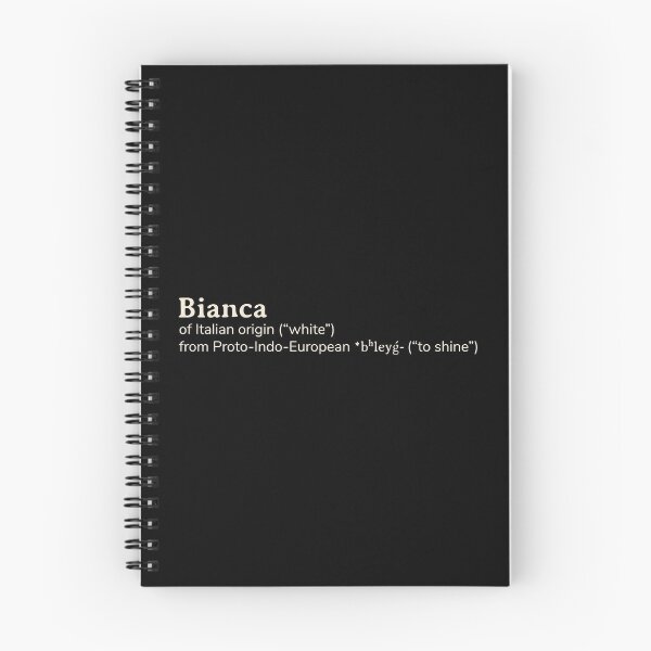 Item preview, Bianca name etymology designed and sold by YourNameStory.