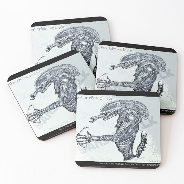 Item preview, ALIEN EATING TACOS designed and sold by BansheeMilk.