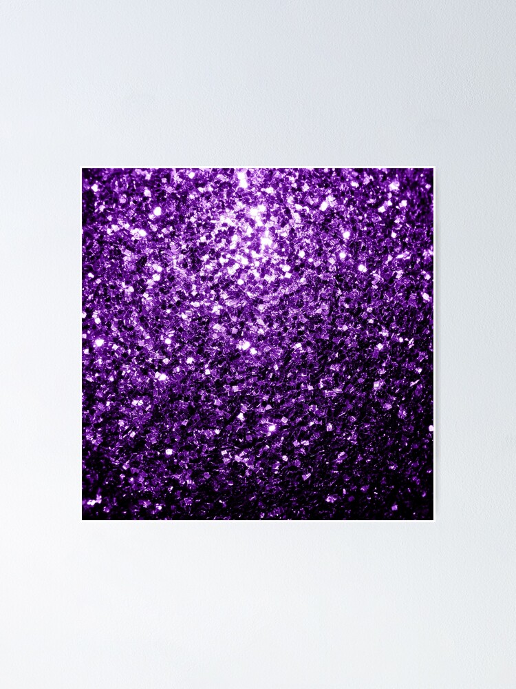 Dark Purple Faux Glitter Sparkles Poster For Sale By Pldesign Redbubble