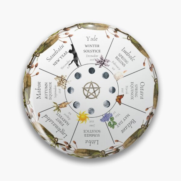Item preview, The Witch's Wheel of the Year - for Pagans and Wiccans designed and sold by ThreeHaresMedia.