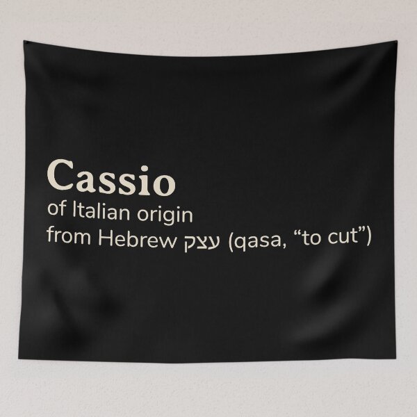 Item preview, Cassio name etymology designed and sold by YourNameStory.