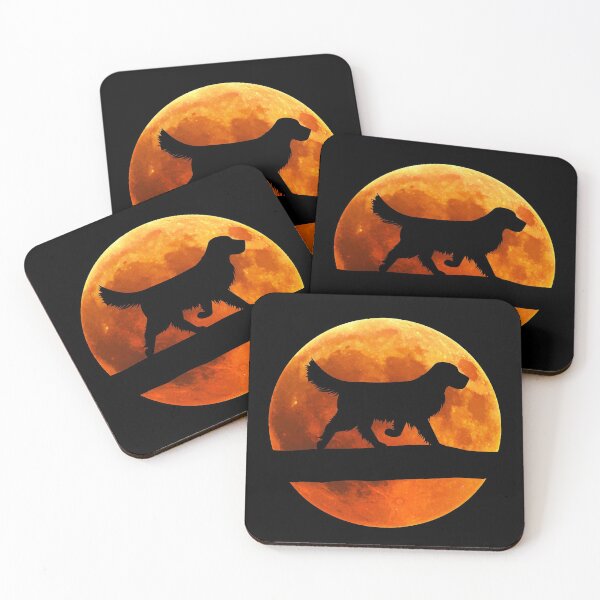 Item preview, Golden Retriever Dog Silhouette Moon designed and sold by alaechamlal.