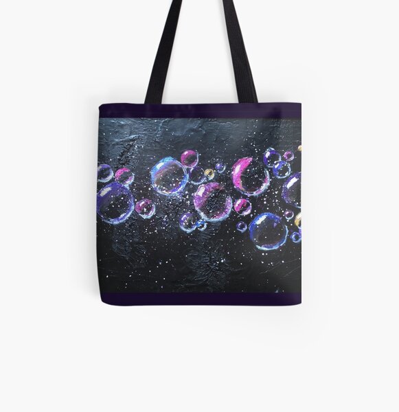 Galaxy Bubbles All Over Print Tote Bag