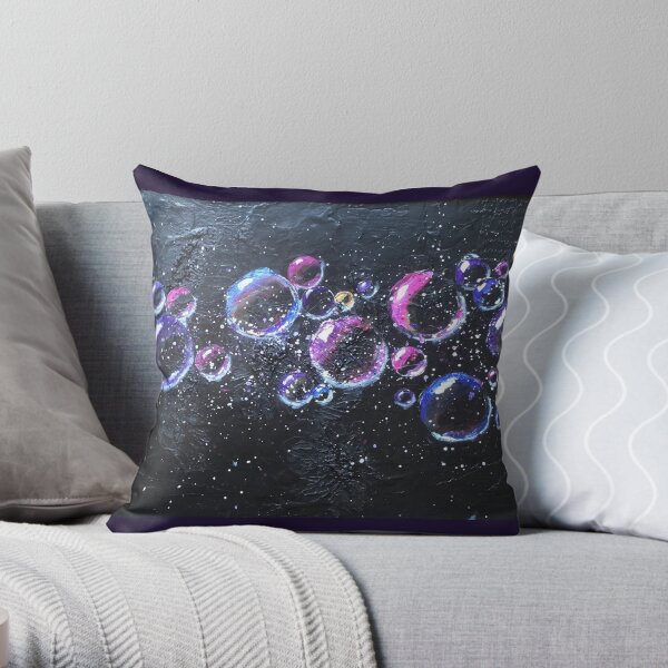 Galaxy Bubbles Throw Pillow