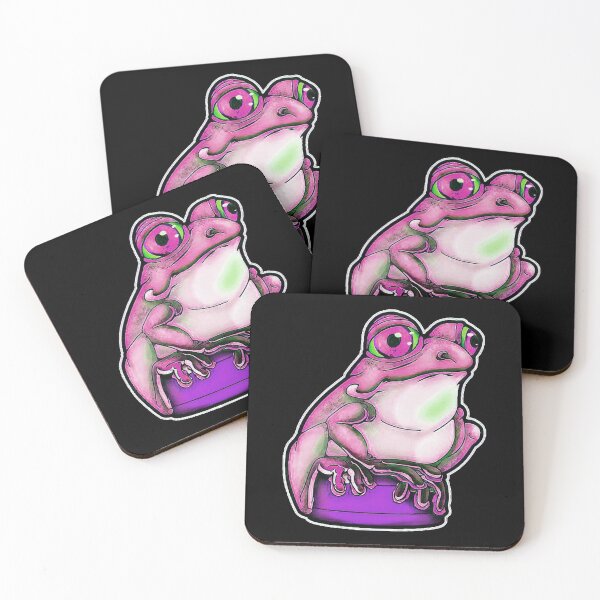 Item preview, Cute, pink frog on a bottle cap designed and sold by iduzarts.