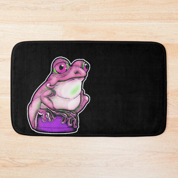 Item preview, Cute, pink frog on a bottle cap designed and sold by iduzarts.