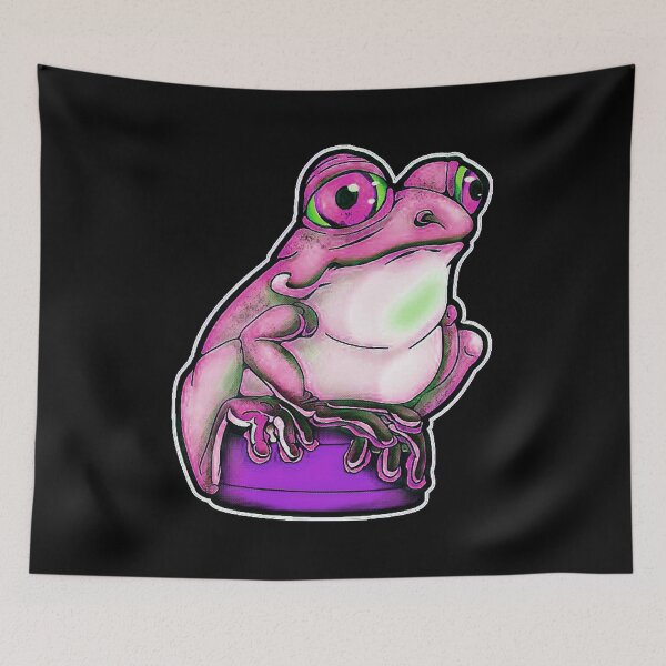 Item preview, Cute, pink frog on a bottle cap designed and sold by iduzarts.