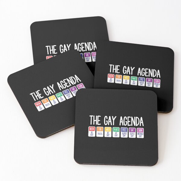 Item preview, The Gay Weekly Agenda Funny LGBT Pride Rainbow Pullover Hoodie designed and sold by merystowe1.