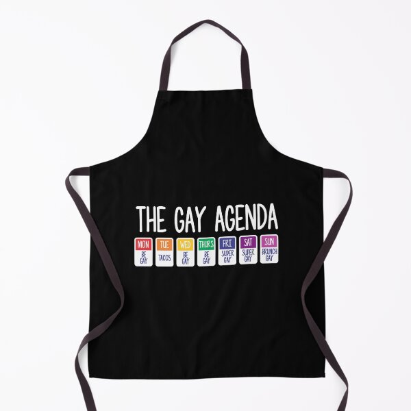 Item preview, The Gay Weekly Agenda Funny LGBT Pride Rainbow Pullover Hoodie designed and sold by merystowe1.