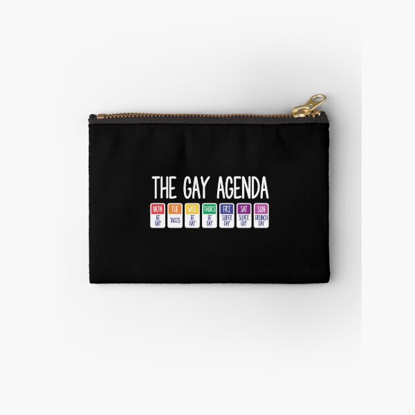 Item preview, The Gay Weekly Agenda Funny LGBT Pride Rainbow Pullover Hoodie designed and sold by merystowe1.