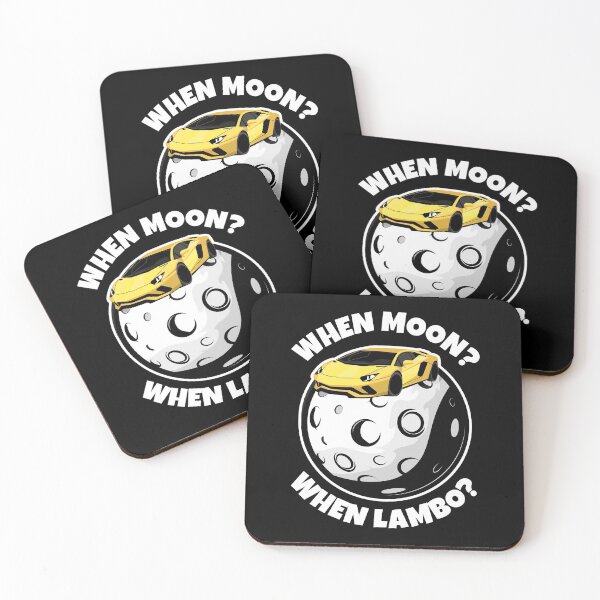 Item preview, WHEN MOON WHEN LAMBO T-SHIRT, Crypto Market Famous Quote designed and sold by ShaykhUmer.