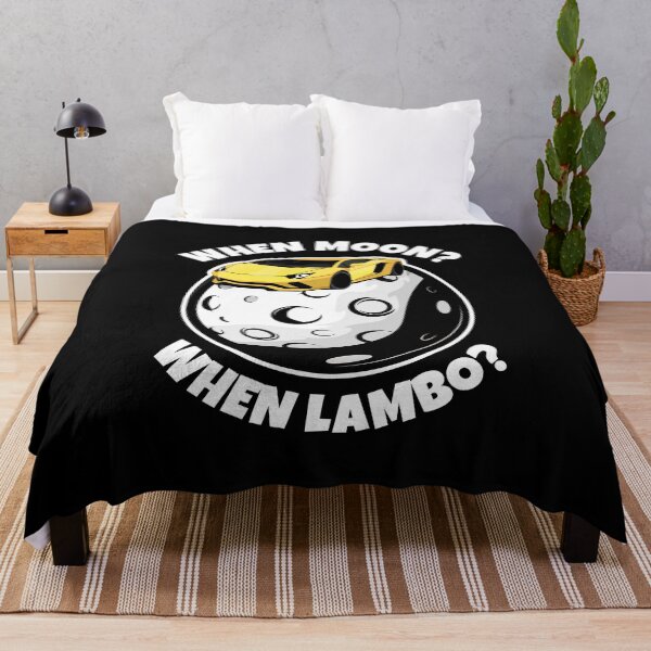 Item preview, WHEN MOON WHEN LAMBO T-SHIRT, Crypto Market Famous Quote designed and sold by ShaykhUmer.