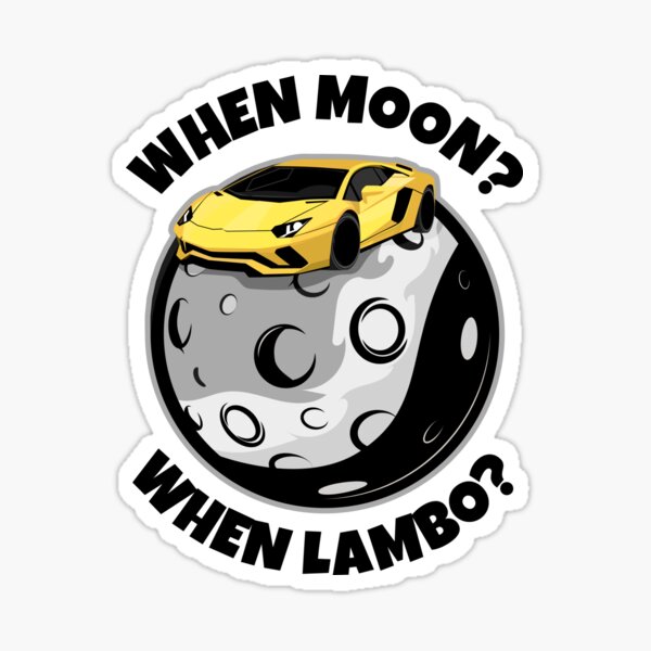 Item preview, WHEN MOON WHEN LAMBO T-SHIRT, Crypto Market Famous Quote designed and sold by ShaykhUmer.