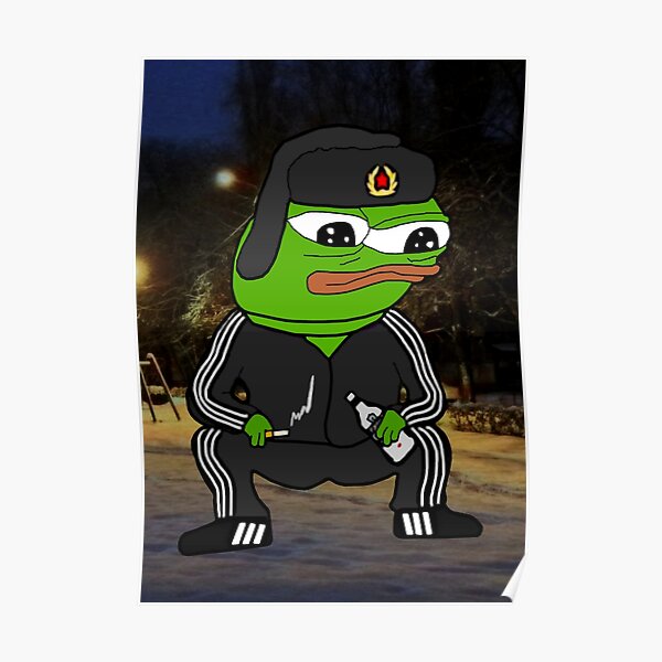 Seltene Pepe Slawische Kniebeuge Poster