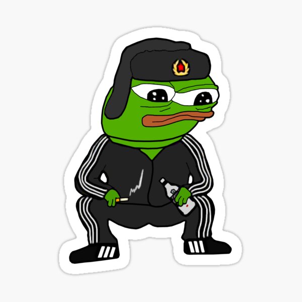 Rare Pepe Slav Squat Sticker