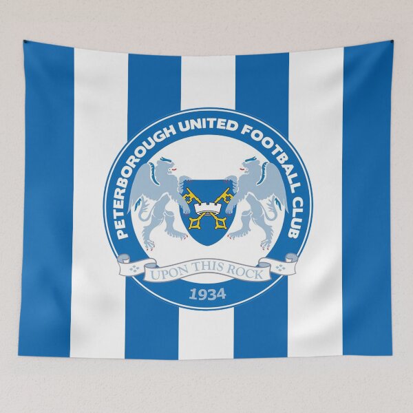 Item preview, Peterborough United FC logo with stripes designed and sold by Etchedclothing.