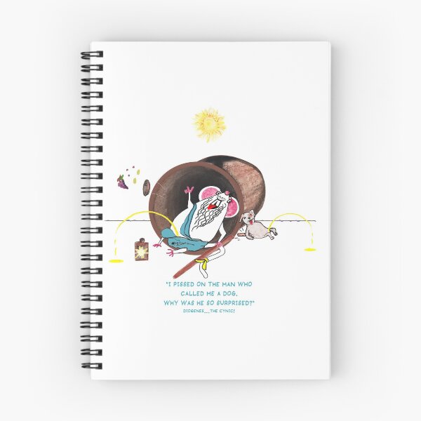 Item preview, DIOGENES "I PISSED ON THE MAN...." philosophical quote & cartoon designed and sold by letiziahoffmann.