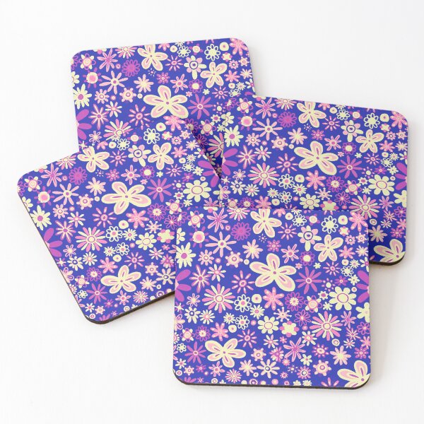Item preview, Summer Daisy pattern - Blue and Pink designed and sold by Squarebird.