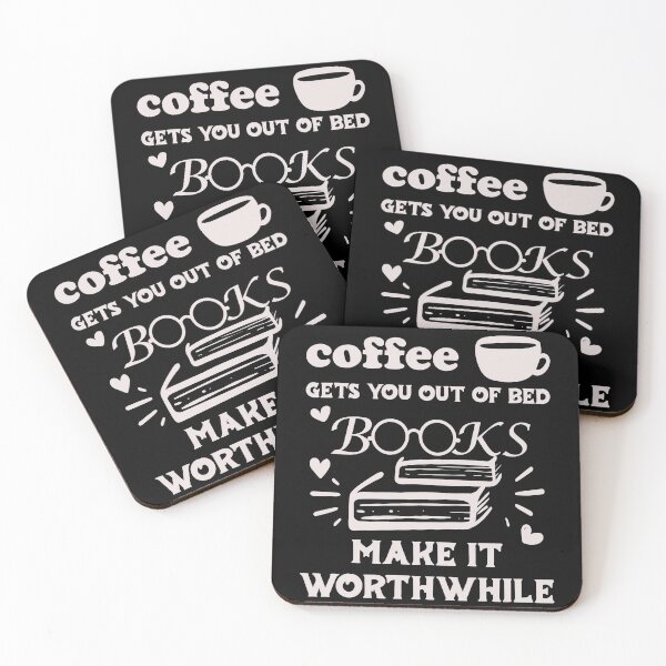 Item preview, Coffee Gets You Out Of Bed - Books Make It Worthwhile - Light Text designed and sold by DerekJSmith.