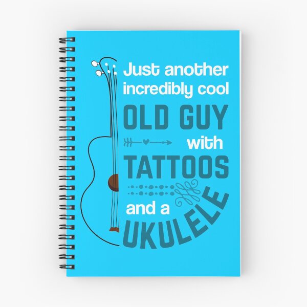Item preview, Funny old guy with tattoos and ukulele designed and sold by DeliriousSteve.