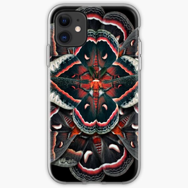 Cecropia Moth Mandala - Asymmetrical iPhone Soft Case